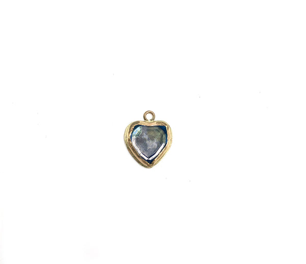 Rose Swarovski Crystal Heart Charm, Charm Factory