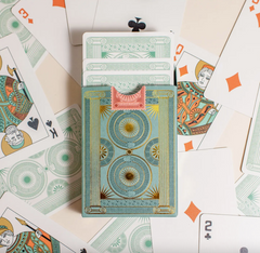 The Olympia Playing Cards in Sage Green