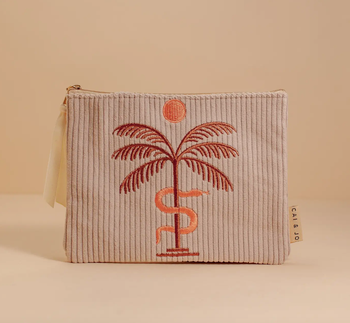 Corduroy Pouch in Stone