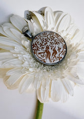 Three Little Birds - Vintage Peruvian Gourd necklace
