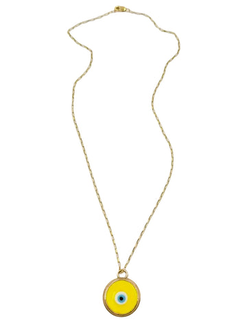 Yellow Protective Eye Necklace
