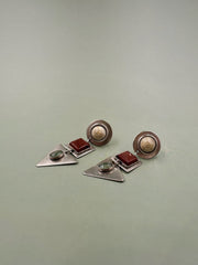 1970s Gale Rothstein Silver Drop Earrings