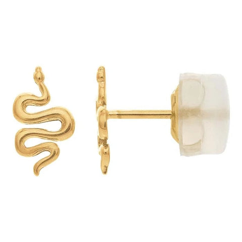 14k Gold Snake Studs