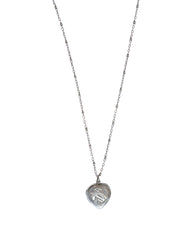 Vintage silver mini locket necklace
