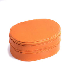 Orange Lizard Leather Jewelry Box