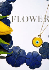 Yellow Protective Eye Necklace