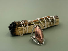 Mexican Modernist Sterling Silver & Copper Ring  (c. 1960s–1970s)