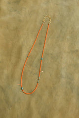 Collarbone Beads // Orange Turquoise
