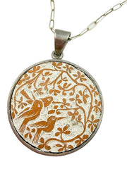 Three Little Birds - Vintage Peruvian Gourd necklace