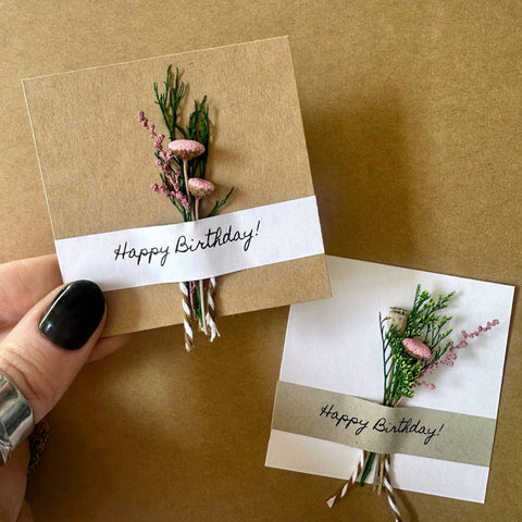 Happy Birthday Mini Floral Bouquet Card
