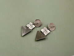 1970s Gale Rothstein Silver Drop Earrings