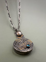 Vintage Secret Compartment Spiral Necklace