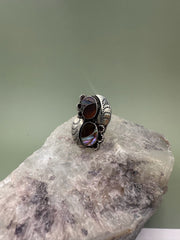 Vintage Handmade Silver Abalone Ring