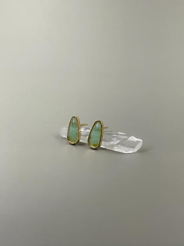 The Viridian Earrings • Peruvian Opal in 14k Gold