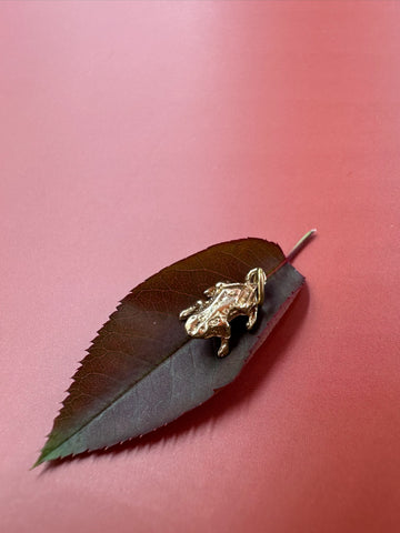 Teeny 14k Gold Frog Charm