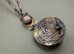 Vintage Secret Compartment Spiral Necklace