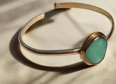 14k GF Chrysoprase Bangle