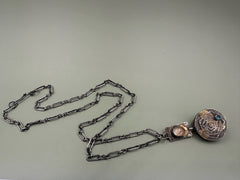 Vintage Secret Compartment Spiral Necklace
