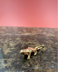 Teeny 14k Gold Frog Charm