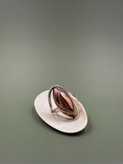 Mexican Modernist Sterling Silver & Copper Ring  (c. 1960s–1970s)