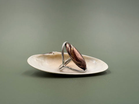 Mexican Modernist Sterling Silver & Copper Ring  (c. 1960s–1970s)