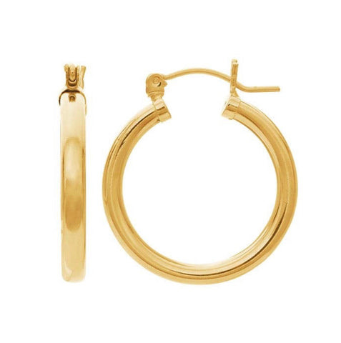 Small Gold Tube Hoops