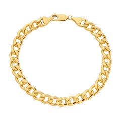 14/20 Yellow Gold-Filled 7.4mm Curb Chain Bracelet