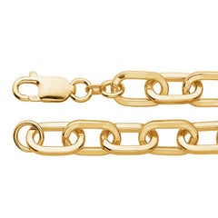 14/20 Yellow Gold-Filled 9mm Oval Cable Chain Bracelet