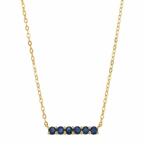 Sapphire bar necklace