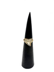 Des Shark tooth ring - White