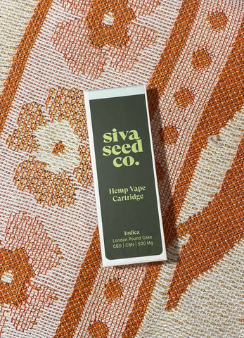 Siva Seed - London Pound Cake-  Hemp Vape Cartridge - Indica 500mg