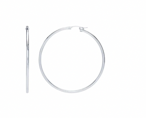 Large Sterling Hoops