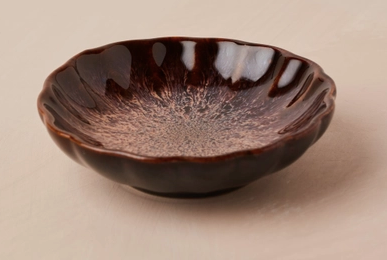 Ceramic Trinket Dish in Brinjal