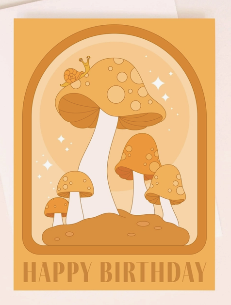 Happy Birthday Magic Mushroom Card