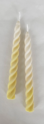 Ombre Lemon Curd Candle Sticks Set. Vegan, Soy