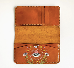 Starry Safari Hand Painted Genuine Leather Wallet