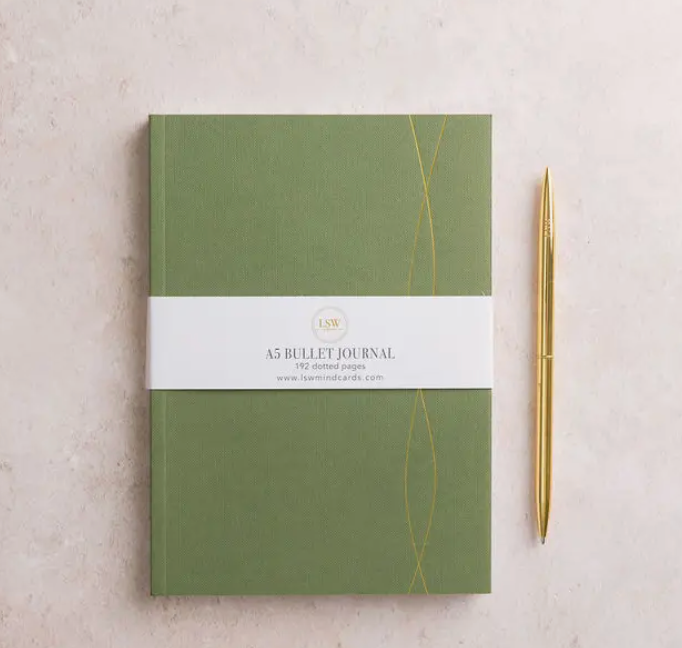 Mid-Green, Dotted Notebook