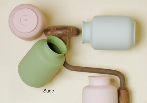 Sage Matte Porcelain Mini Vase Milk Jar