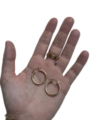 Small Gold Tube Hoops