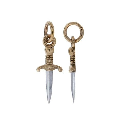 Sterling Bronze Mini Dagger Charm