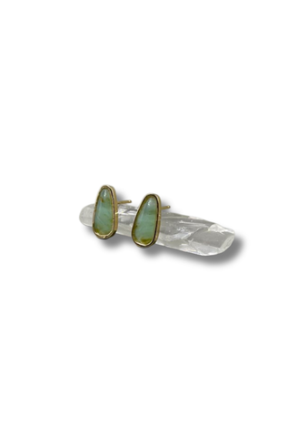 The Viridian Earrings • Peruvian Opal in 14k Gold