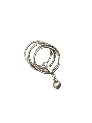 Linked Love Sterling Heart Ring