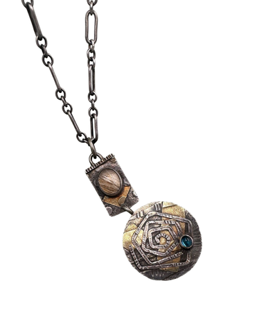 Vintage Secret Compartment Spiral Necklace