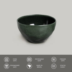 Organic Soup/Fruit Bowl Greenery Stoneware 18.87 Oz