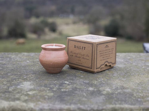 Handmade Terracotta candle - Deepti Single Lavender Scented