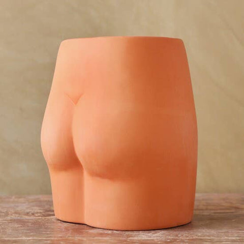 Terracotta Textured Bum Vase