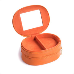 Orange Lizard Leather Jewelry Box