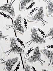 Luna Moth Stickers - Vinyl Decal - 4" Wide