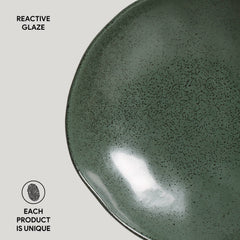 Organic Stoneware Greenery Salad Bowl, 20.3 Oz