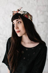 Dark Floral Headwrap